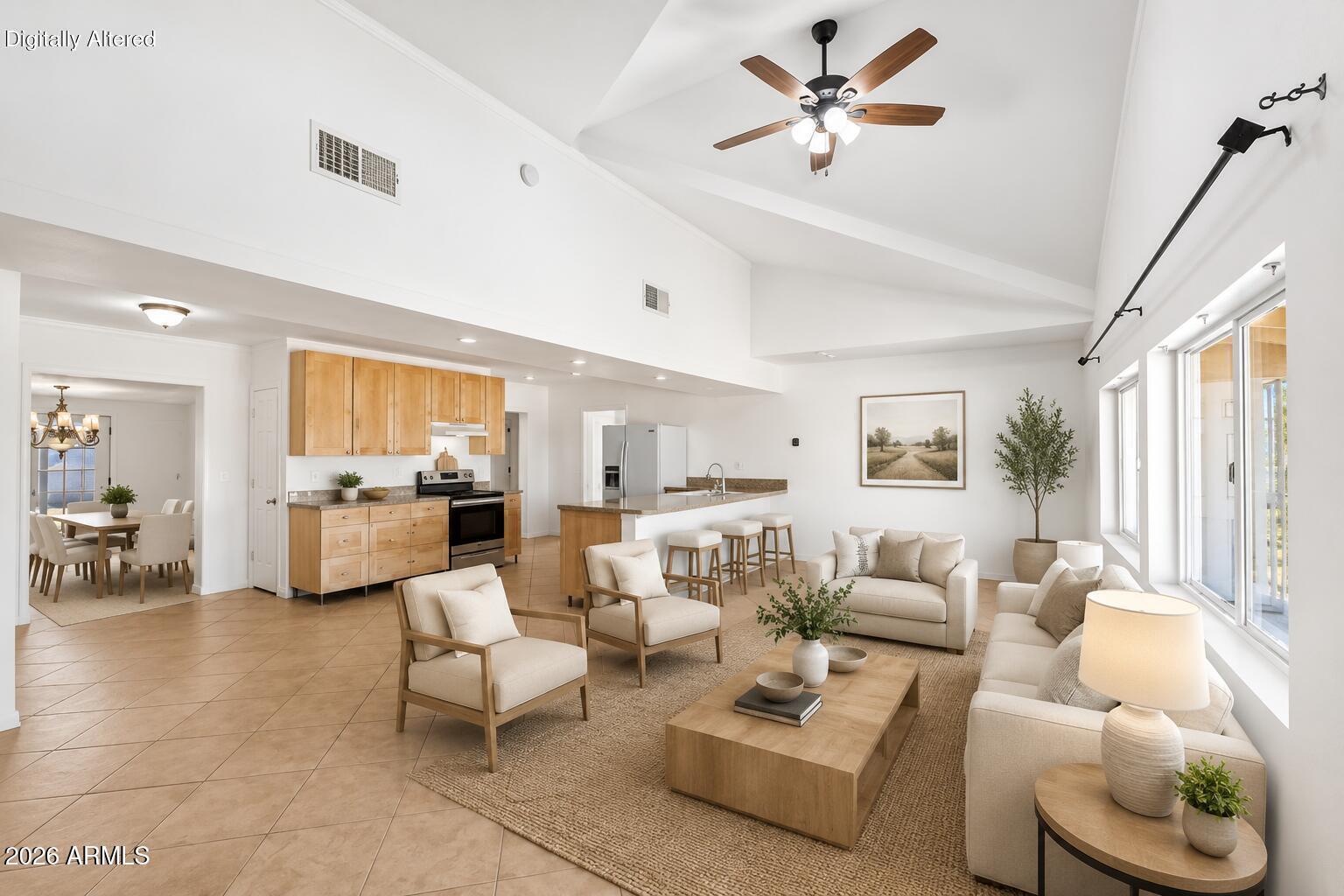 7 South Catalina Street Gilbert, AZ 85233 - Photo 3 of 24 Living Room Virtual Staging