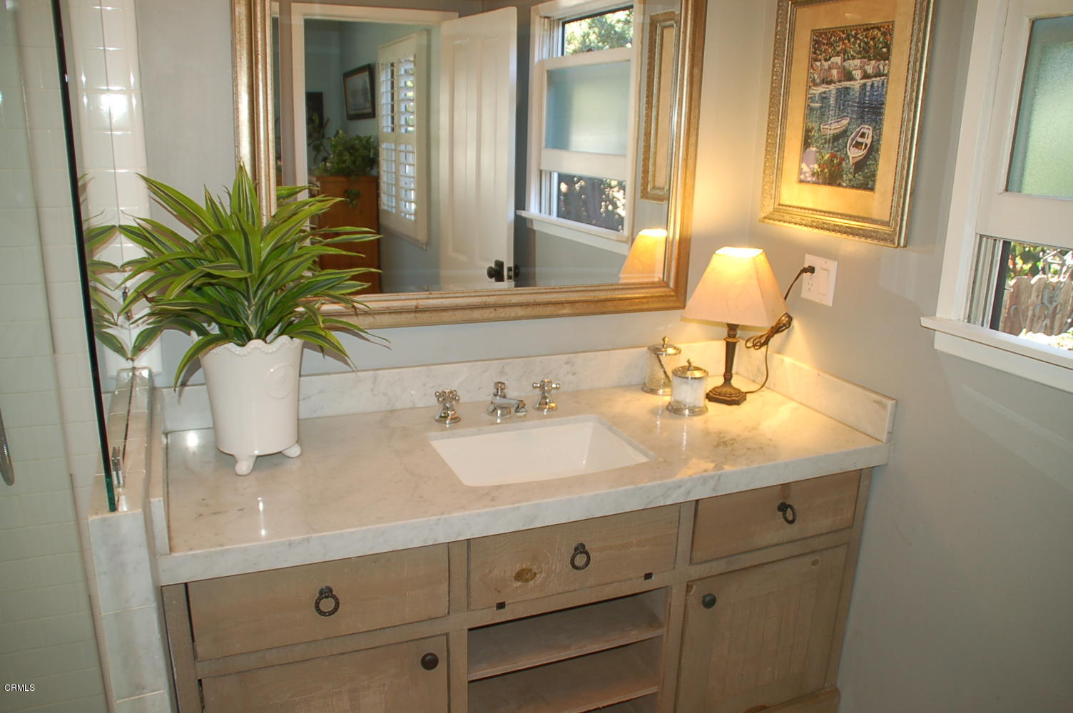 1644 Morada Place Altadena, CA 91001 - Photo 25 of 74 a bathroom with a sink a vanity and a mirror