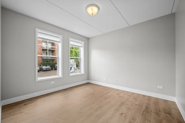 an empty room with a window