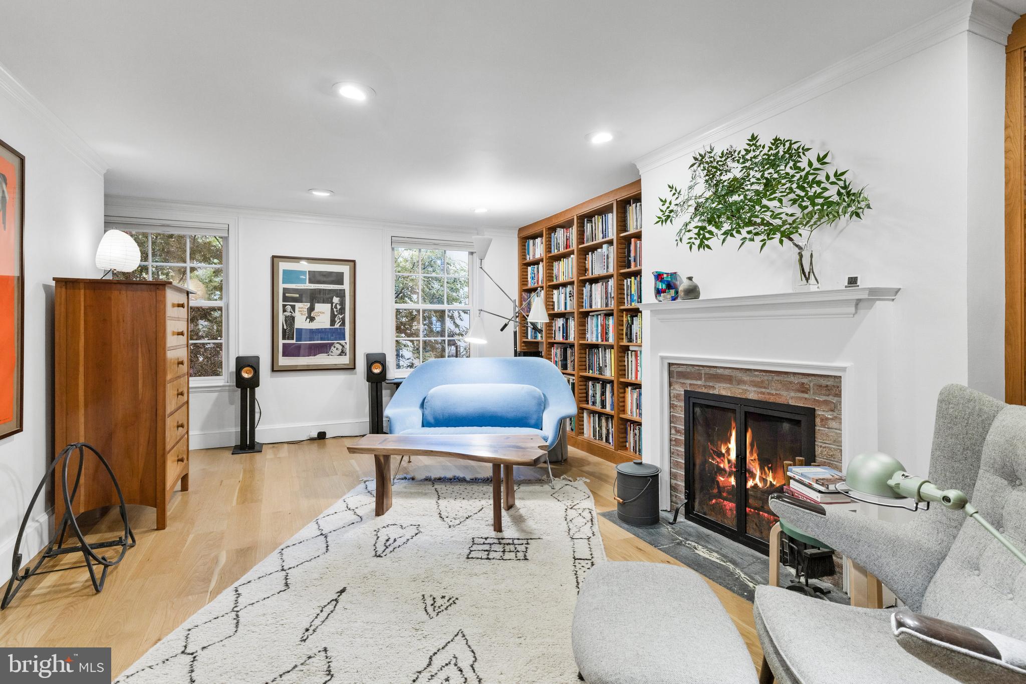 340 South Smedley Street Philadelphia, PA 19103 - Photo 21 of 38 a living room with furniture and a fireplace