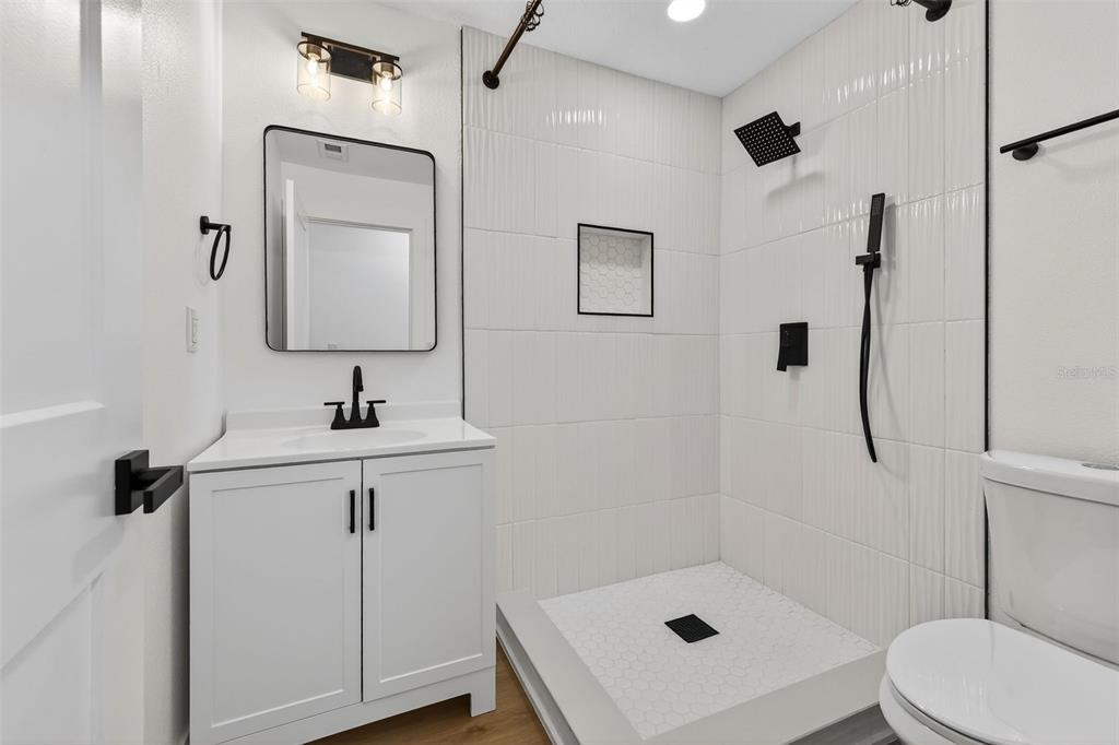 1120 Country Lane Lutz, FL 33558 - Photo 45 of 52 a bathroom with a sink a toilet and shower