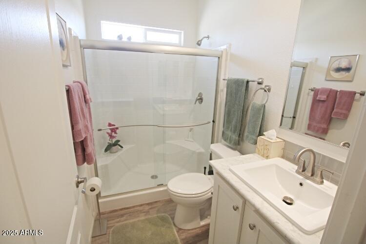1837 North Thornton Road, Unit 45 Casa Grande, AZ 85122 - Photo 7 of 11 a bathroom with a sink toilet and shower