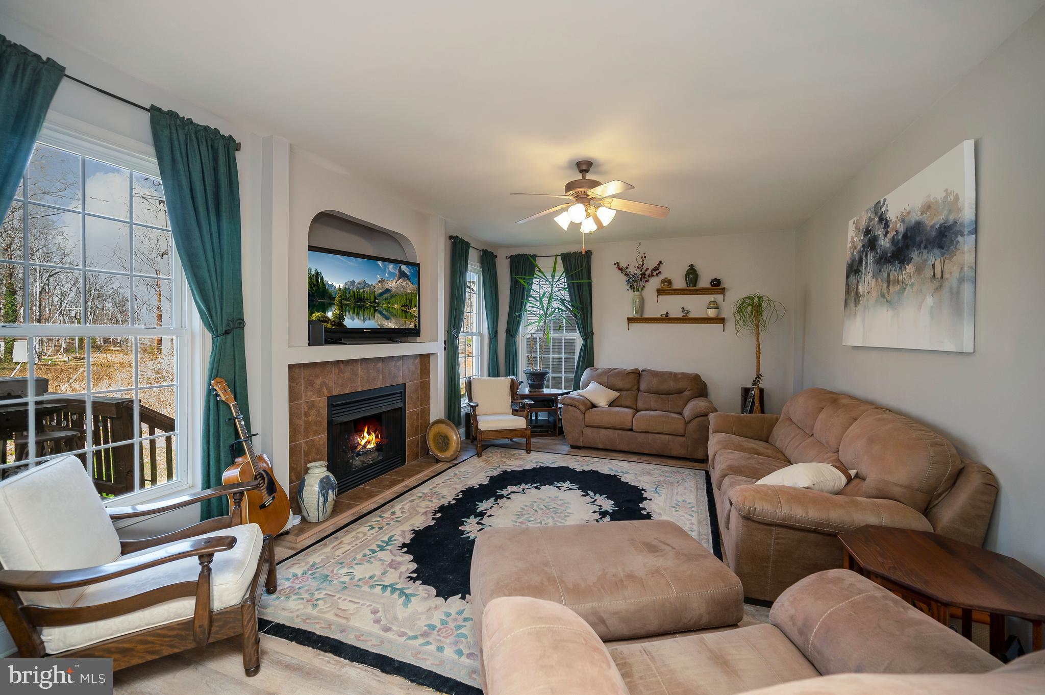 408 Liberty Boulevard Locust Grove, VA 22508 - Photo 10 of 45 a living room with furniture a fireplace and a flat screen tv