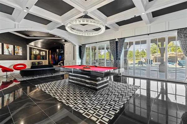 a room with furniture