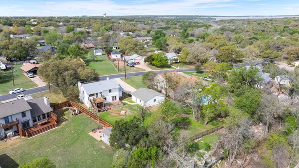 an aerial view of multiple house
