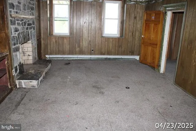 a view of brick walls