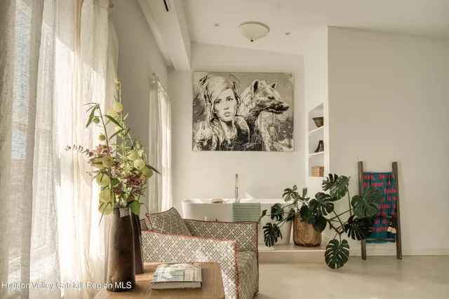 a view of a entryway with furniture and livingroom