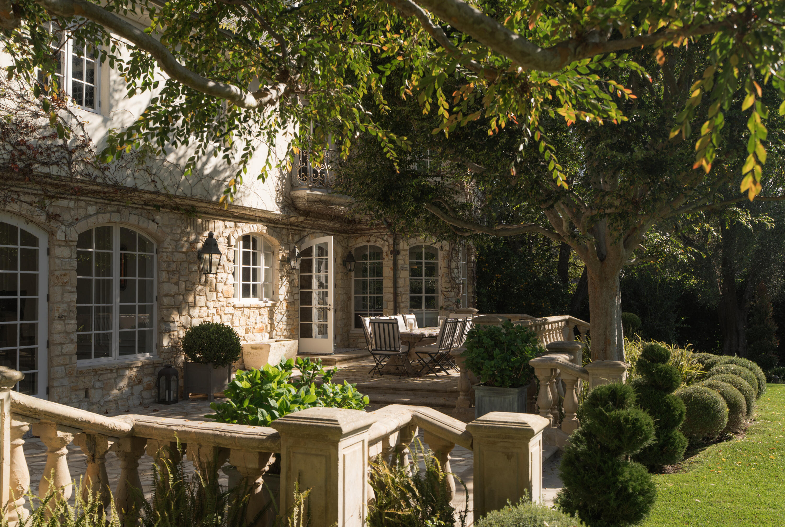 1567 East Valley Road Montecito, CA 93108 - Photo 29 of 34 Outdoor Terrace. Under Elm Trees