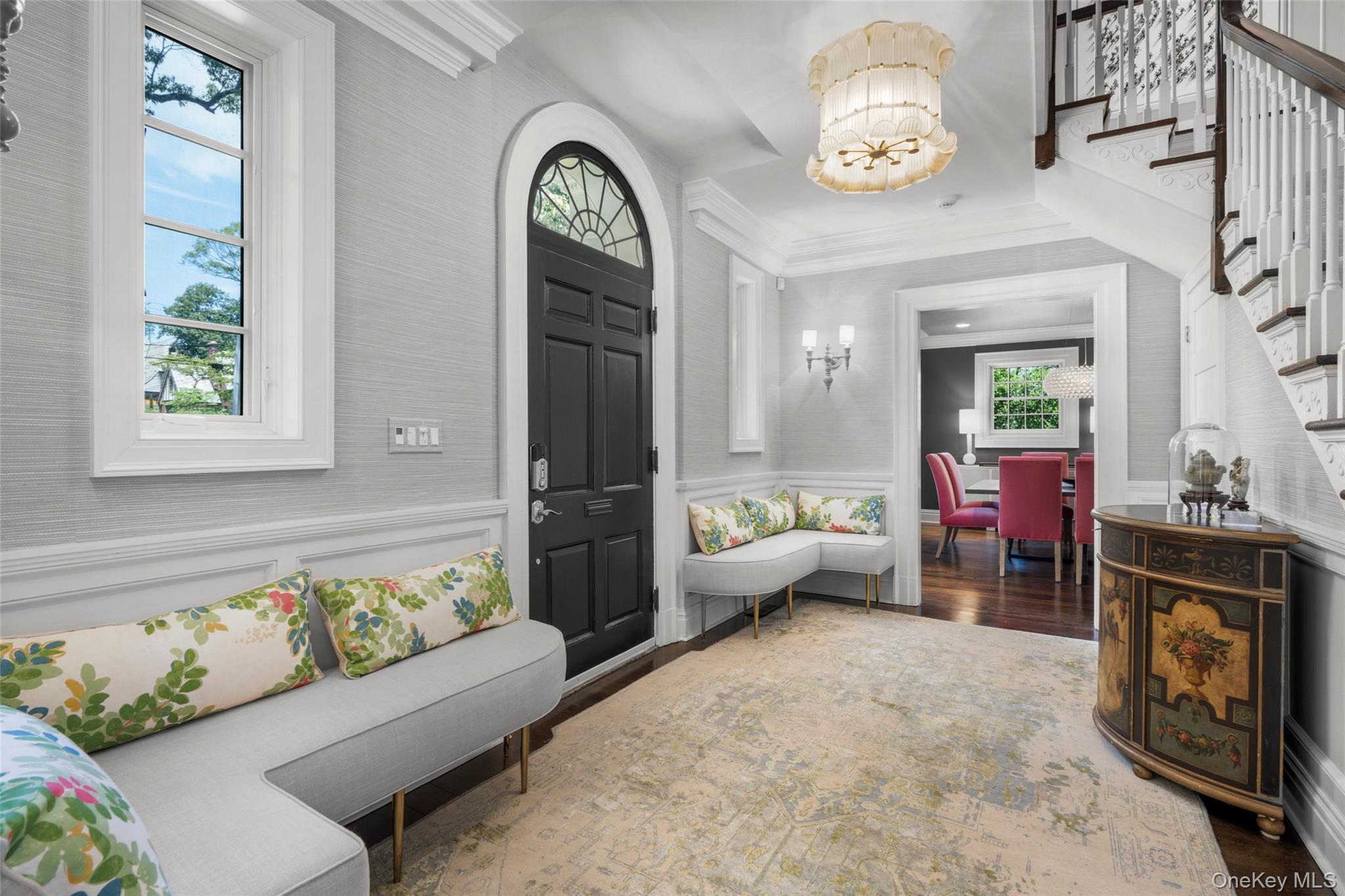 7 Rochelle Road Larchmont, NY 10538 - Photo 3 of 48 Welcoming entry foyer with stunning architectural detail