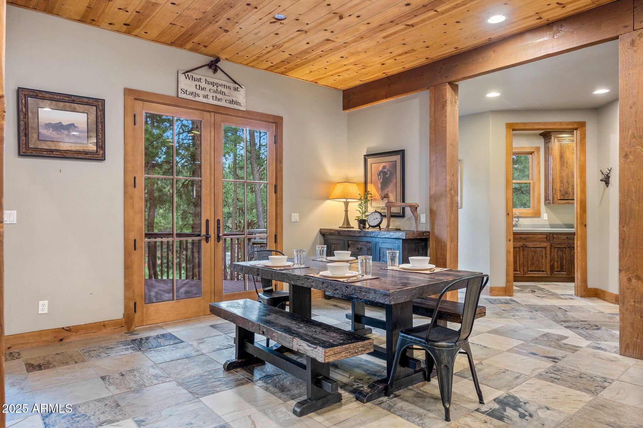 36 County Road N2147 Alpine, AZ 85920 - Photo 13 of 47 a view of a dining room with furniture window and outside view