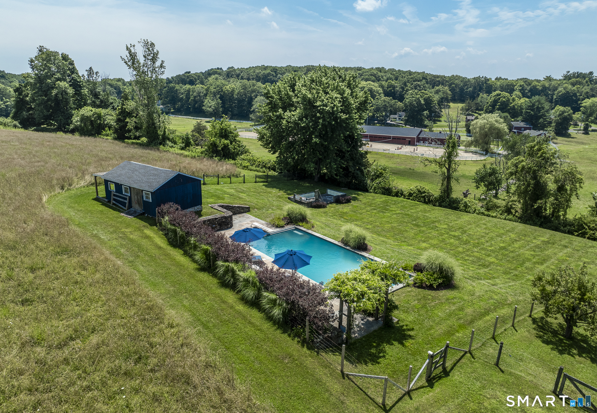 50 Warner Road Bridgewater, CT 06752 - Photo 2 of 27 an aerial view of a house with garden