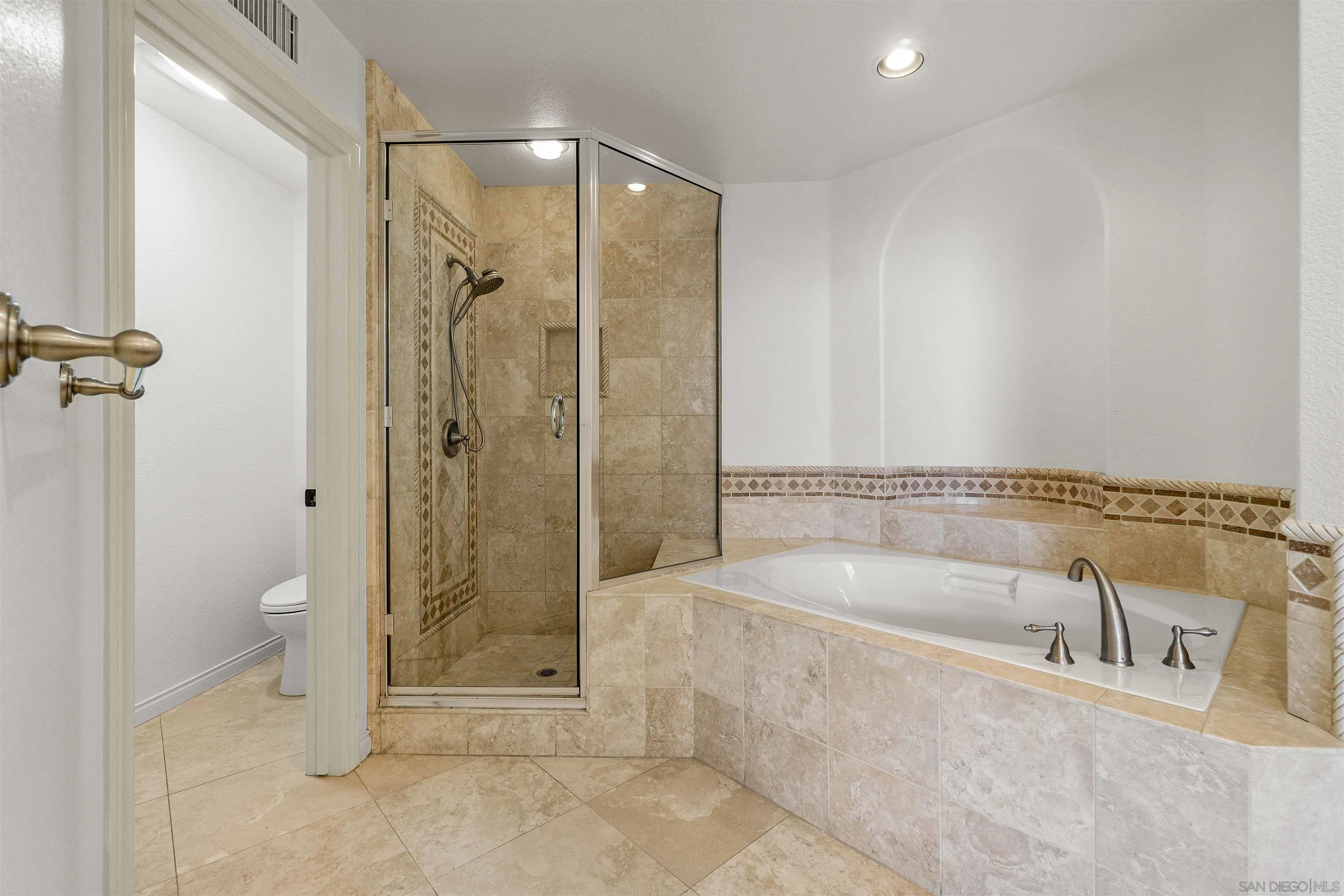 1355 Caminito Balada La Jolla, CA 92037 - Photo 21 of 31 a bathroom with a granite countertop bathtub shower and toilet