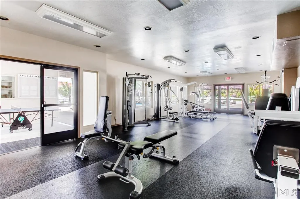 1355 Caminito Balada La Jolla, CA 92037 - Photo 31 of 31 a view of a room with gym equipment