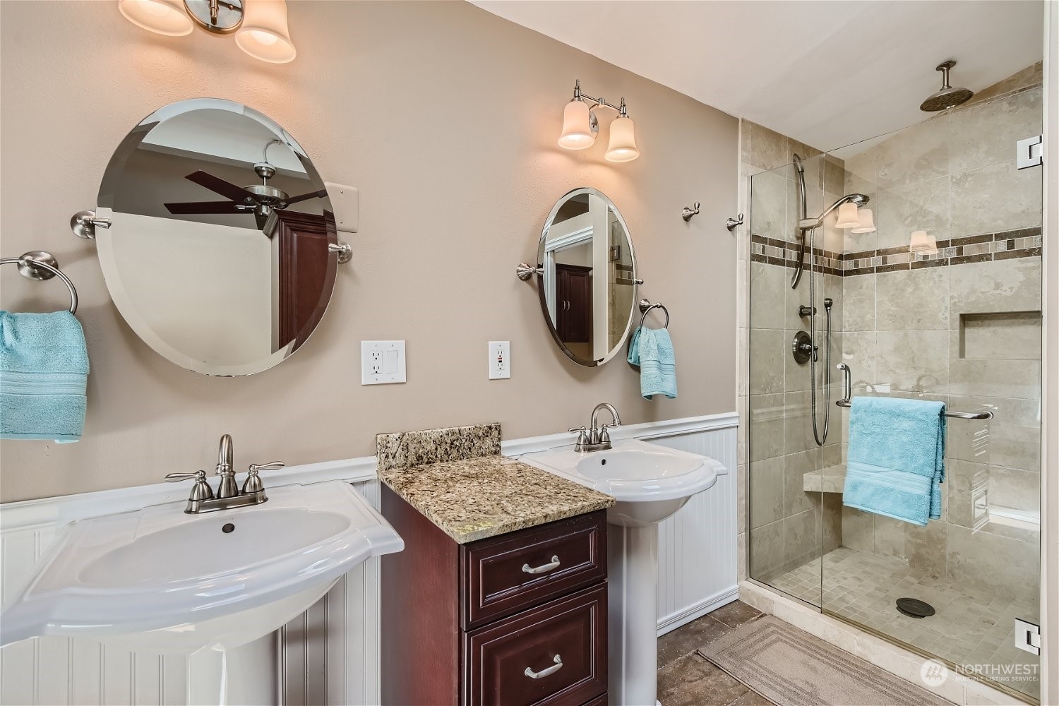 3 218th Place Southwest Bothell, WA 98021 - Photo 13 of 27 a bathroom with a sink double vanity and a mirror