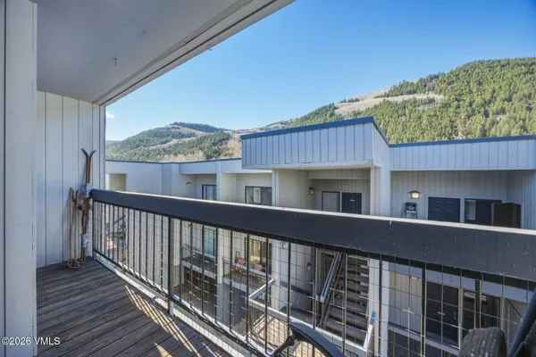 a view of a house with a balcony