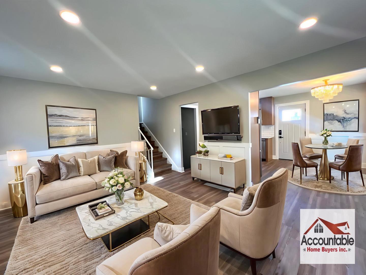 290 Merrill Avenue Calumet City, IL 60409 - Photo 7 of 18 a living room with furniture and a flat screen tv