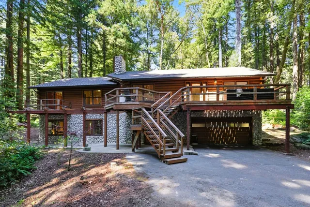 a view of a chairs and table in a patio