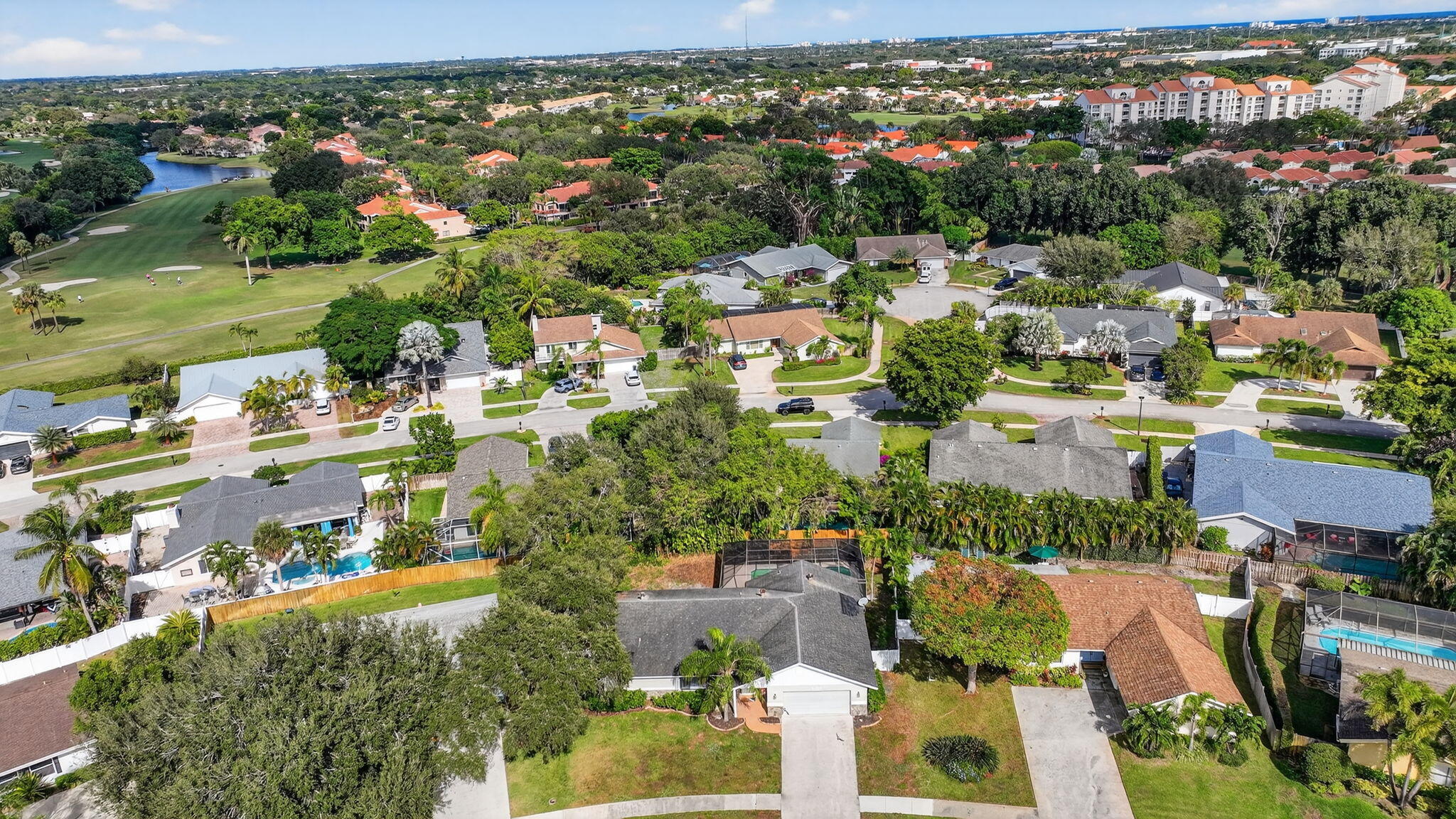 4135 Bay Laurel Way Boca Raton, FL 33487 - Photo 45 of 52 an aerial view of residential houses with outdoor space