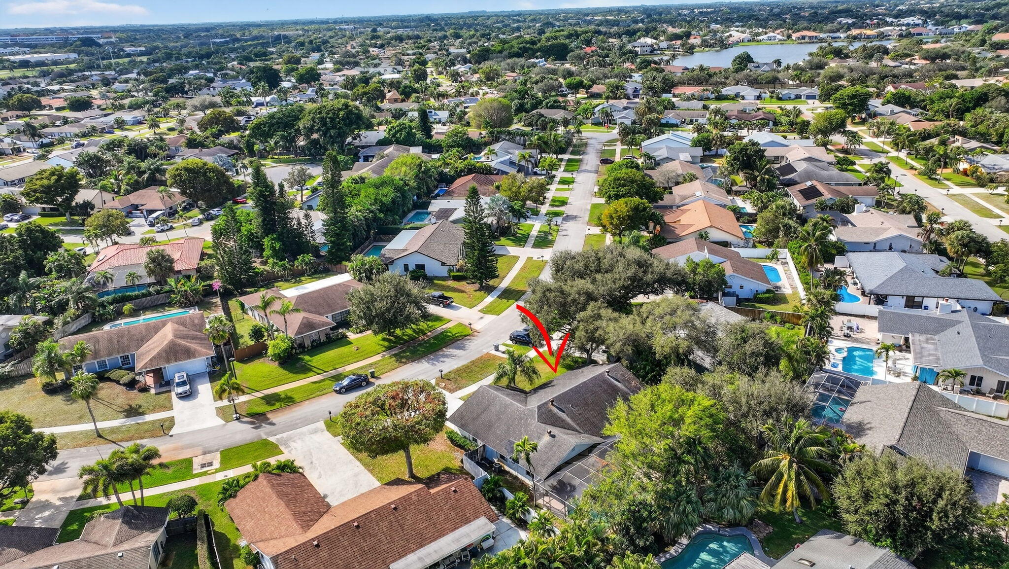 4135 Bay Laurel Way Boca Raton, FL 33487 - Photo 49 of 52 an aerial view of residential houses with outdoor space