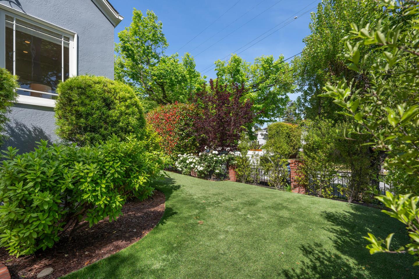 841 Fairfield Road Burlingame, CA 94010 - Photo 23 of 25 a view of a yard with plants and large trees