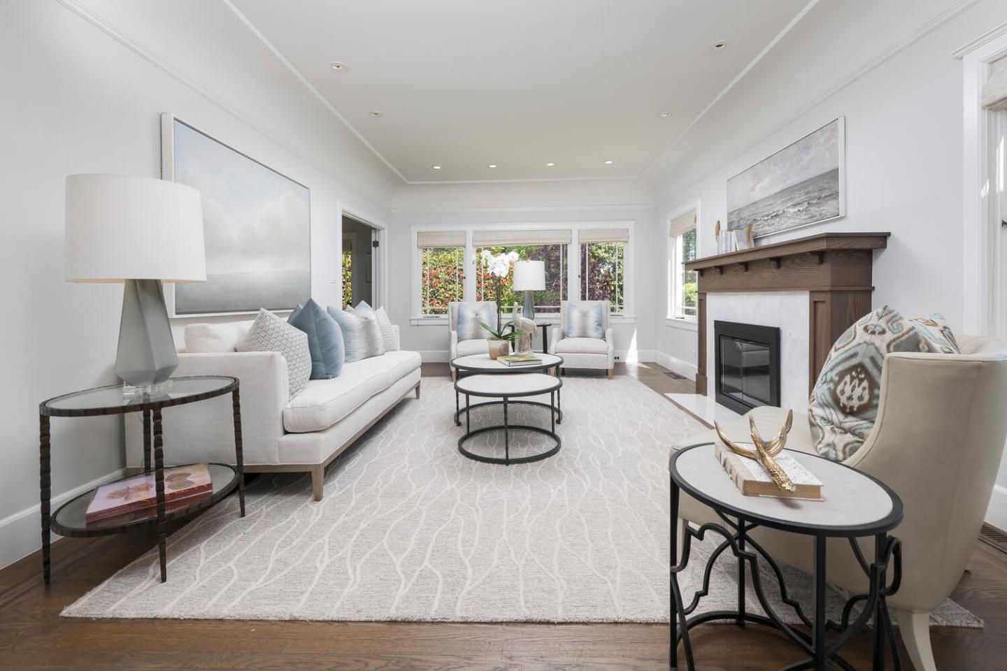 841 Fairfield Road Burlingame, CA 94010 - Photo 5 of 25 a living room with furniture and a fireplace
