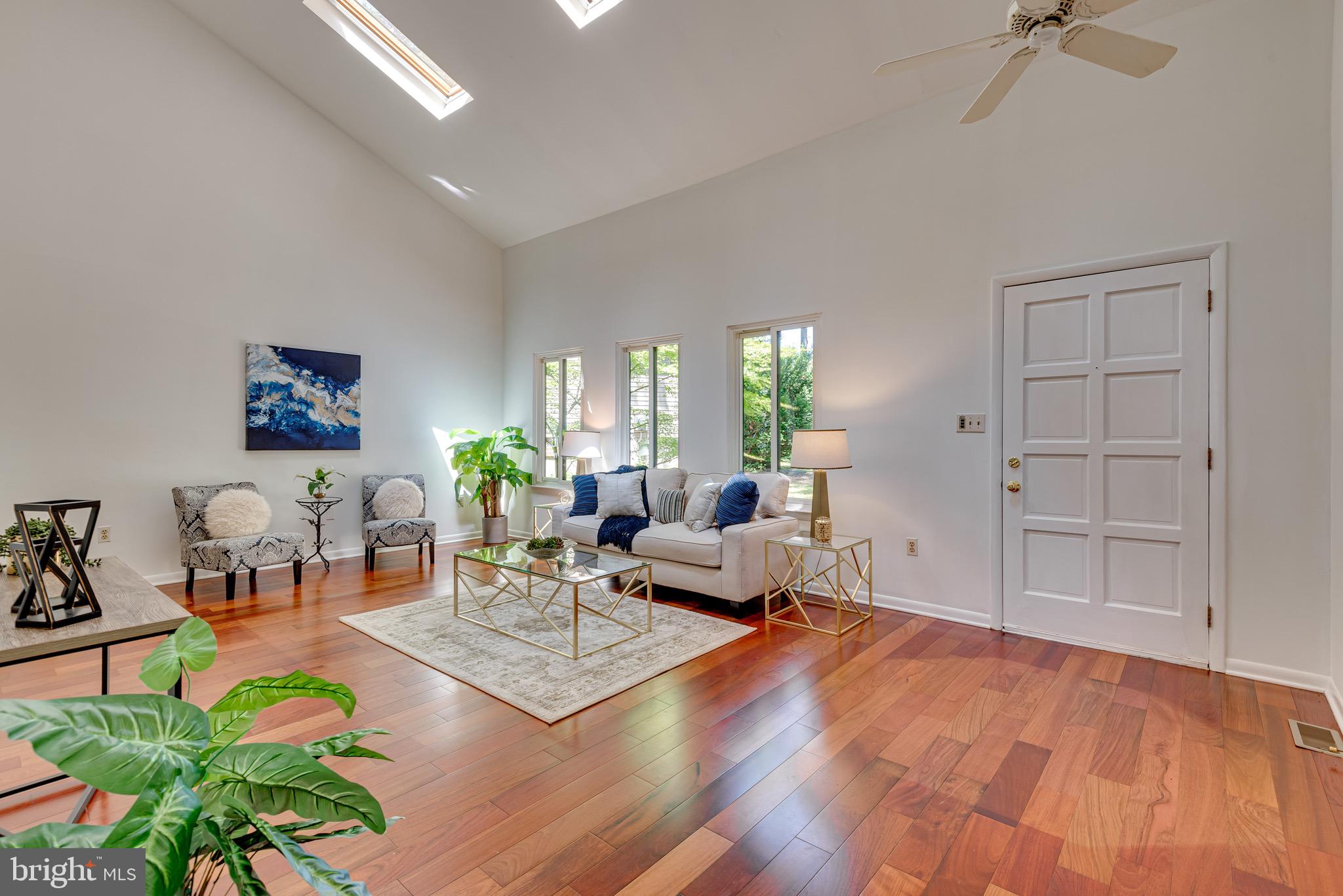 Vaulted living room ceiling