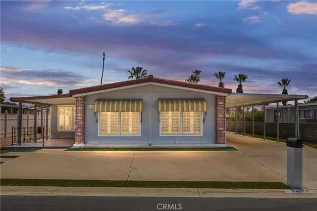 a front view of a house