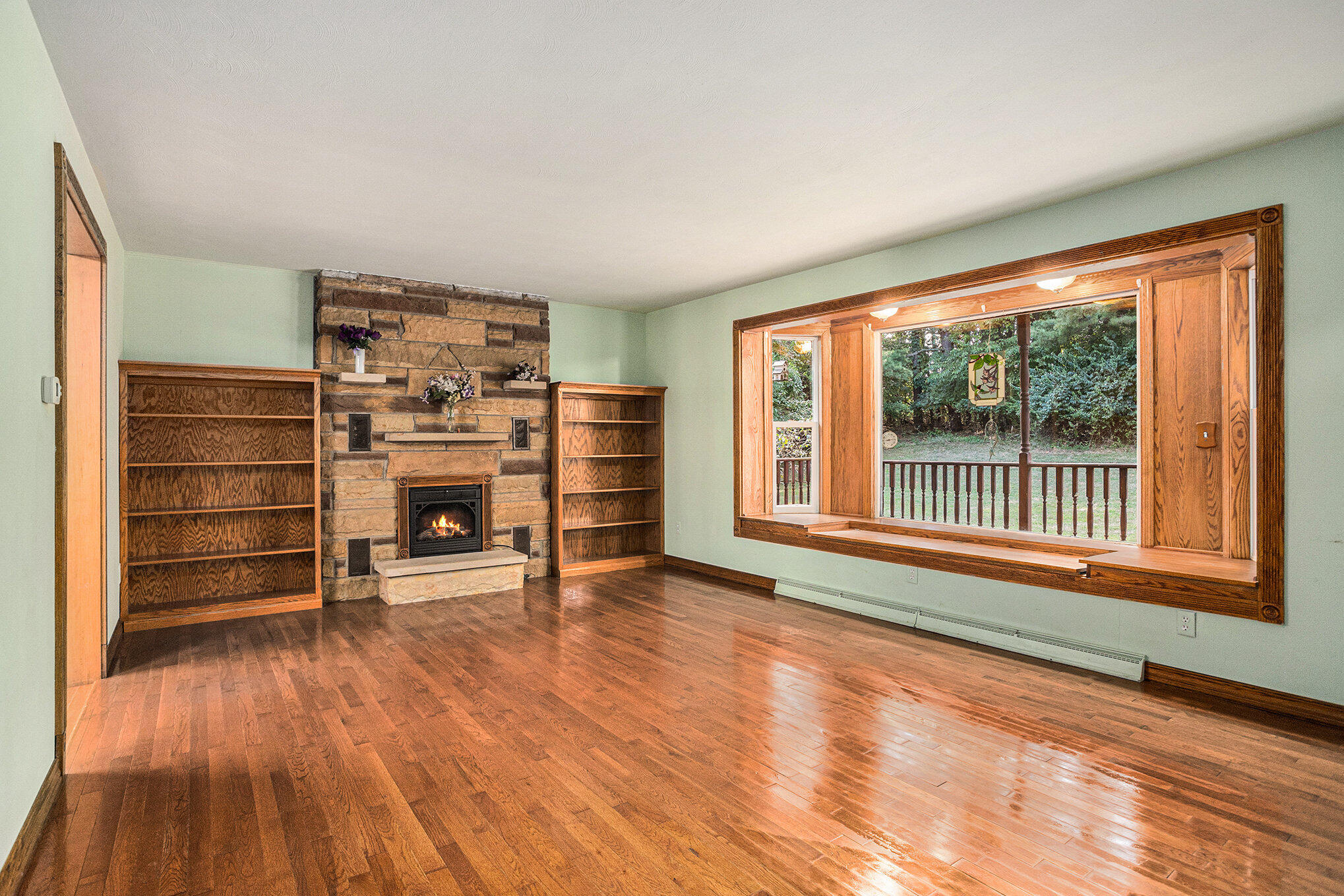 29723 King Road Leonidas, MI 49066 - Photo 5 of 34 Living Room with Electric Fireplace