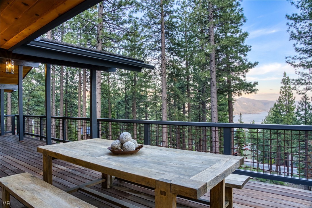 859 Tyner Way Incline Village, NV 89451 - Photo 33 of 33 a view of a balcony with mountain view and wooden floor