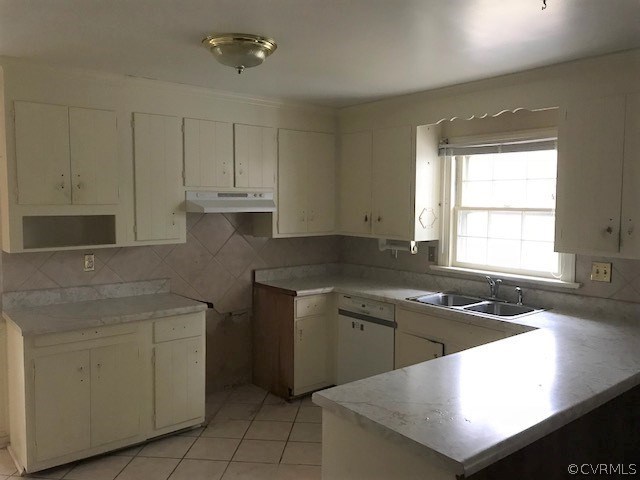 3629 Falstone Road North Chesterfield, VA 23234 - Photo 6 of 24 a kitchen with a sink dishwasher and white cabinets with wooden floor