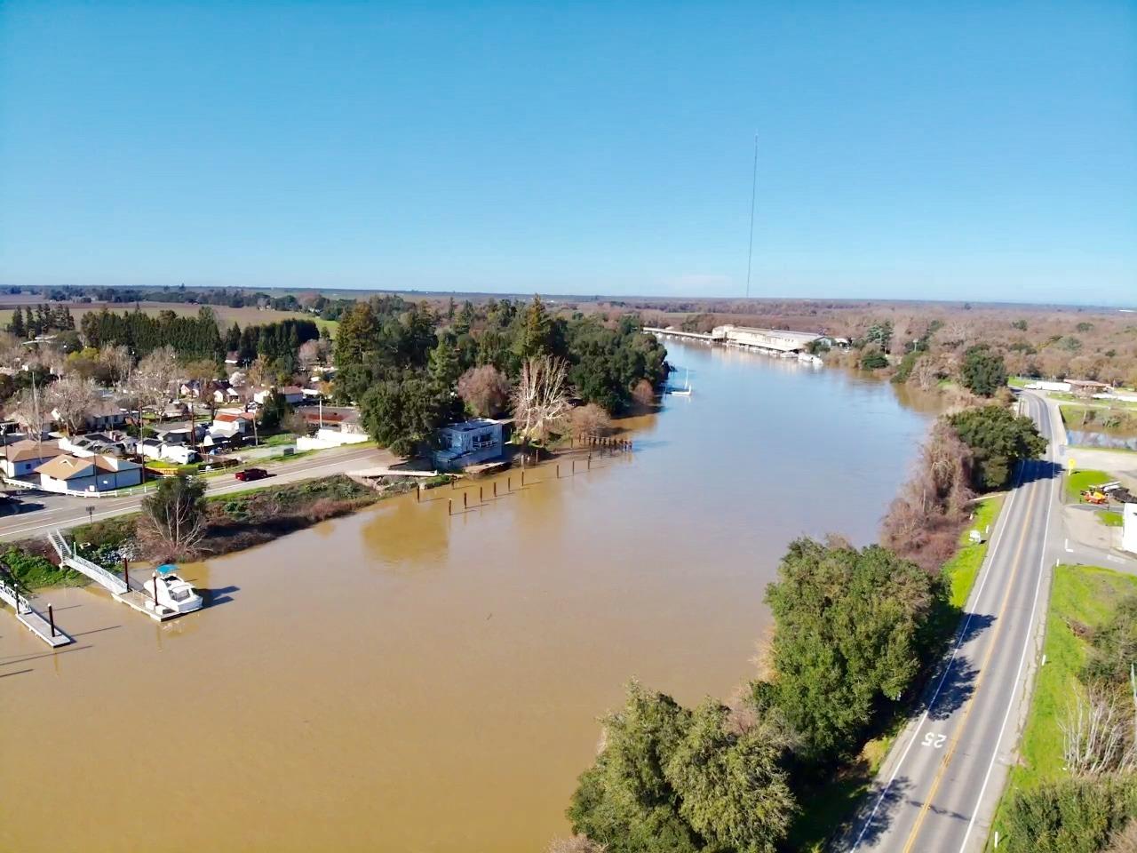 14055 River Road Walnut Grove, CA 95690 - Photo 52 of 55 an aerial view of a city and lake view