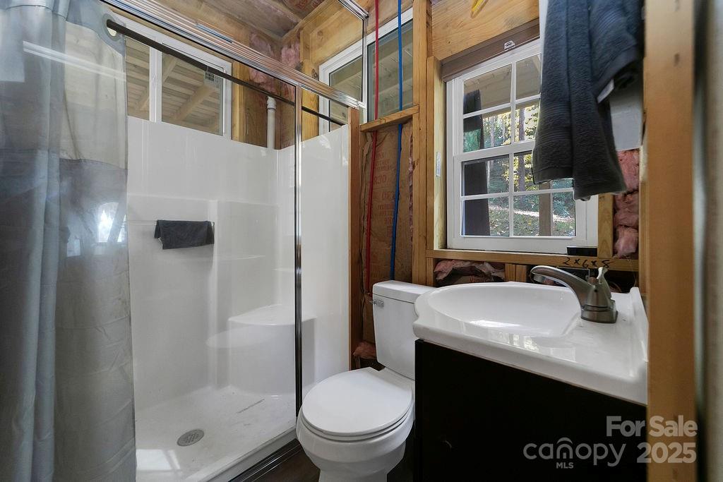 3761 Frozen Creek Road, Unit 31 32 33 Brevard, NC 28712 - Photo 17 of 25 a bathroom with a sink toilet and shower