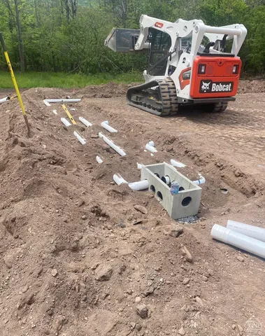 swimming pool with lake view
