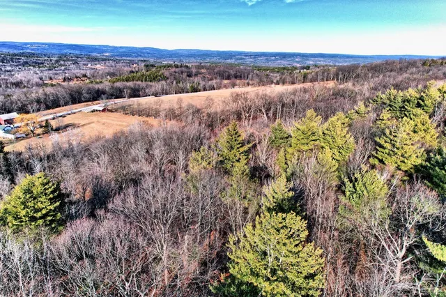 a view of a and mountain