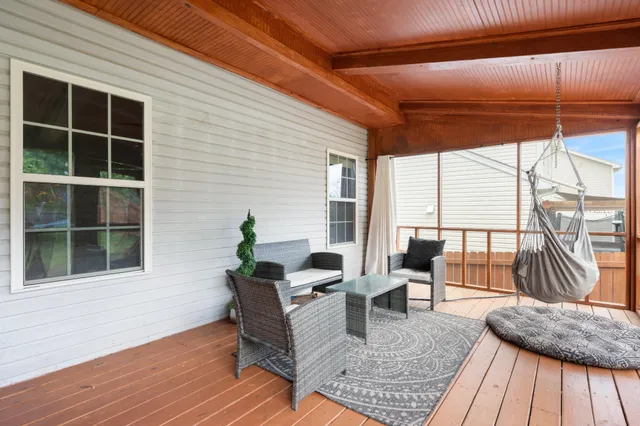 a outdoor space with furniture