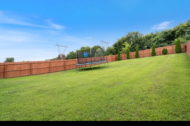 a view of a backyard