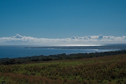 a view of lake with mountain