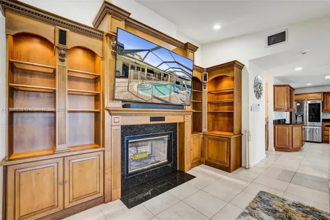 a view of a livingroom with a fireplace