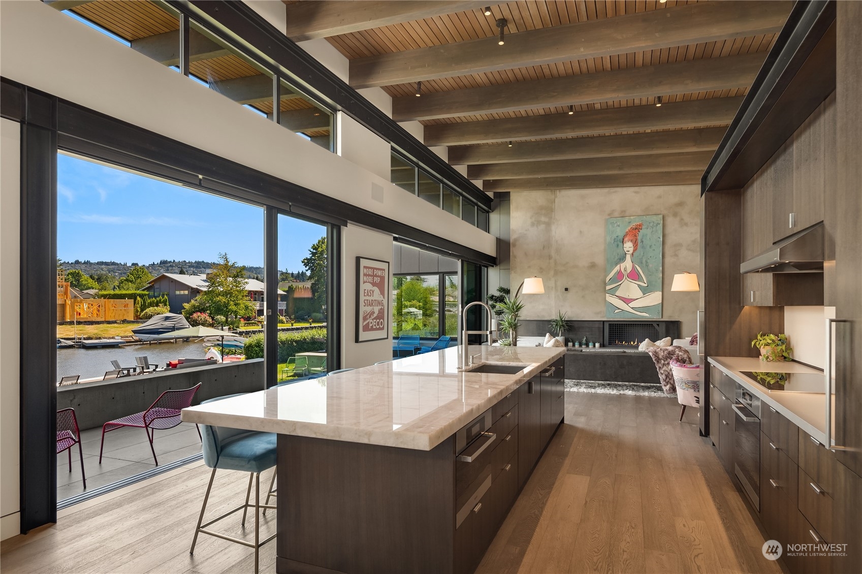 85 Cascade Key Bellevue, WA 98006 - Photo 12 of 37 a large white kitchen with a large window