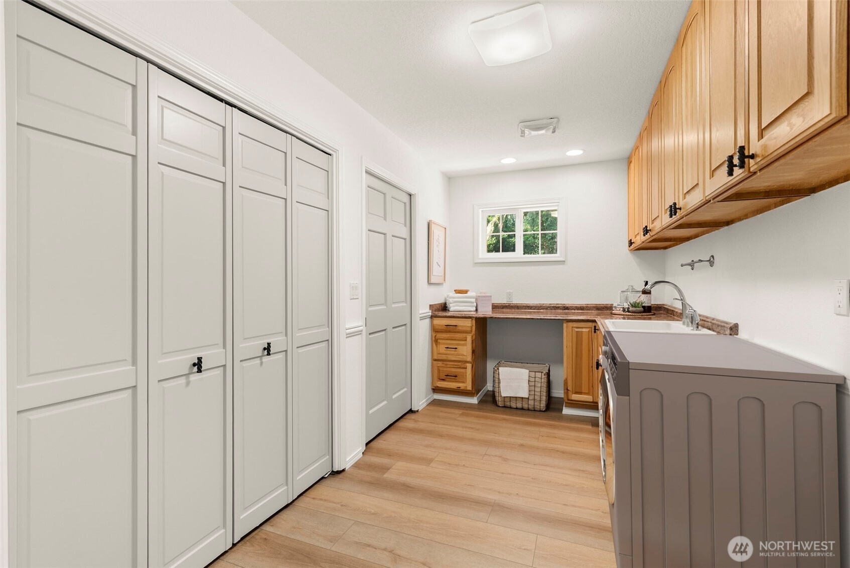 12225 Case Road Southwest Olympia, WA 98512 - Photo 29 of 40 a bathroom with a sink and a mirror