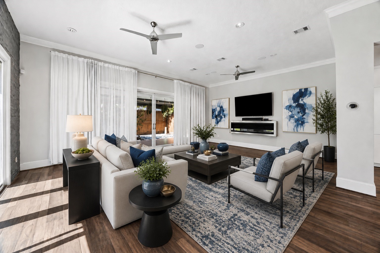 14855 Perthshire Road Houston, TX 77079 - Photo 1 of 43 Family Room. Virtually enhanced.