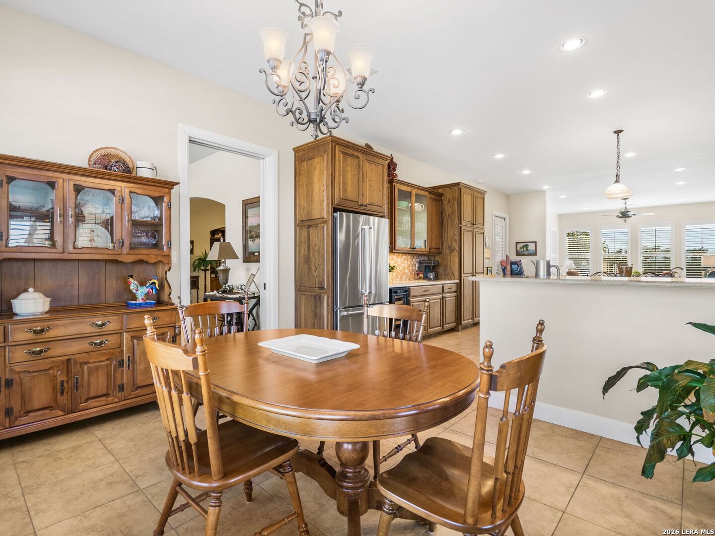 1000 Landmark Kerrville, TX 78028 - Photo 29 of 71 a view of a dining room with furniture and a chandelier
