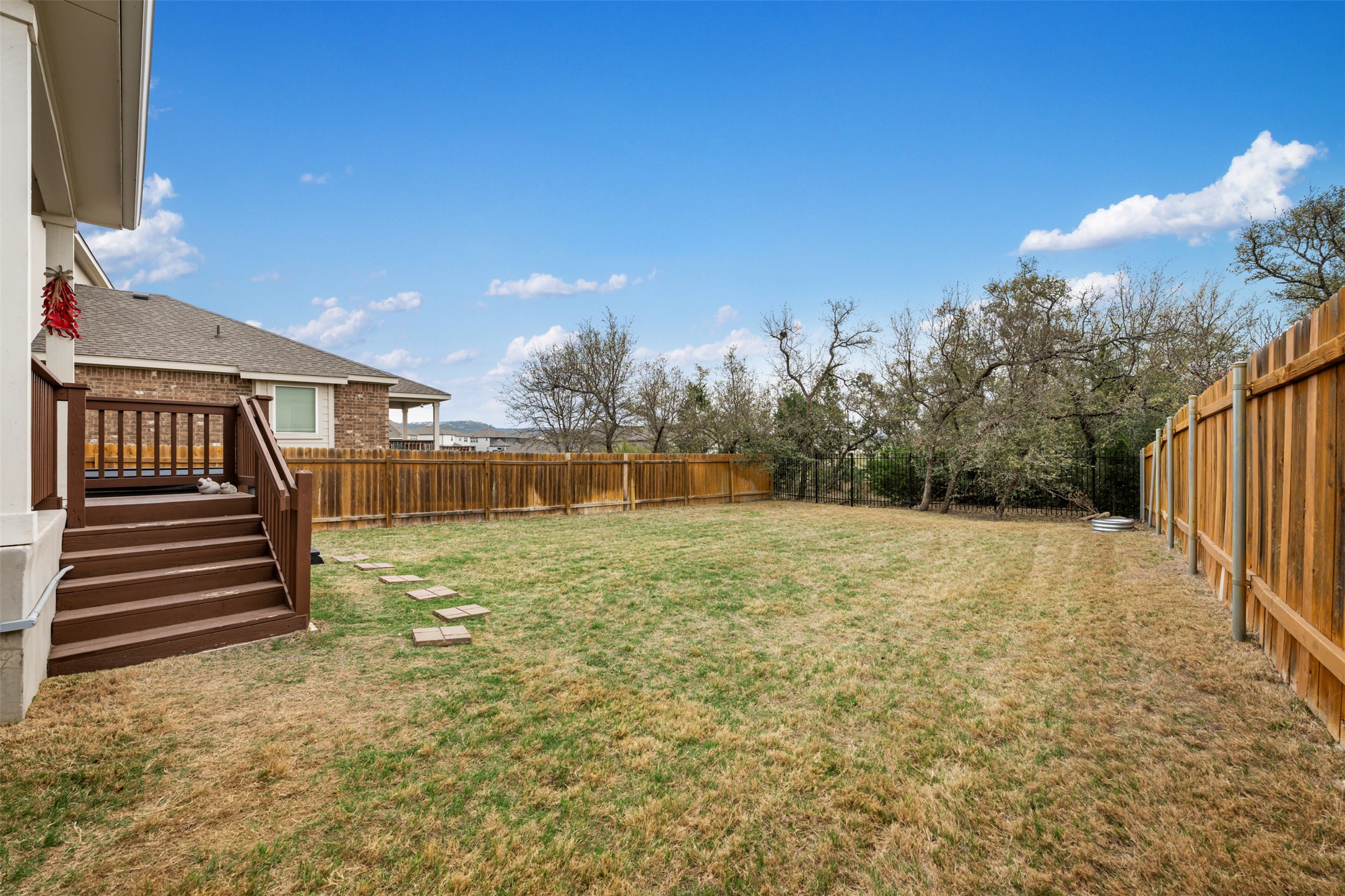 8204 Prairie Rye Drive Lago Vista, TX 78645 - Photo 24 of 39 Spacious backyard backing to greenbelt.