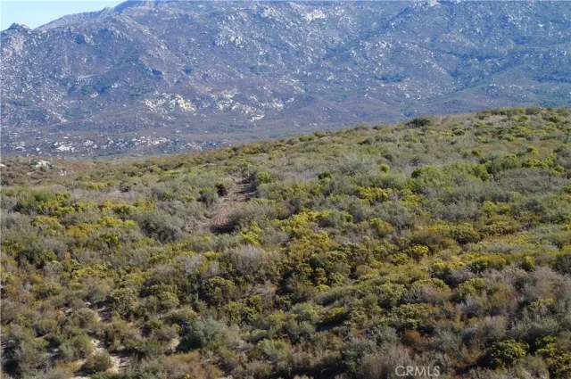 a view of a field with an outdoor space