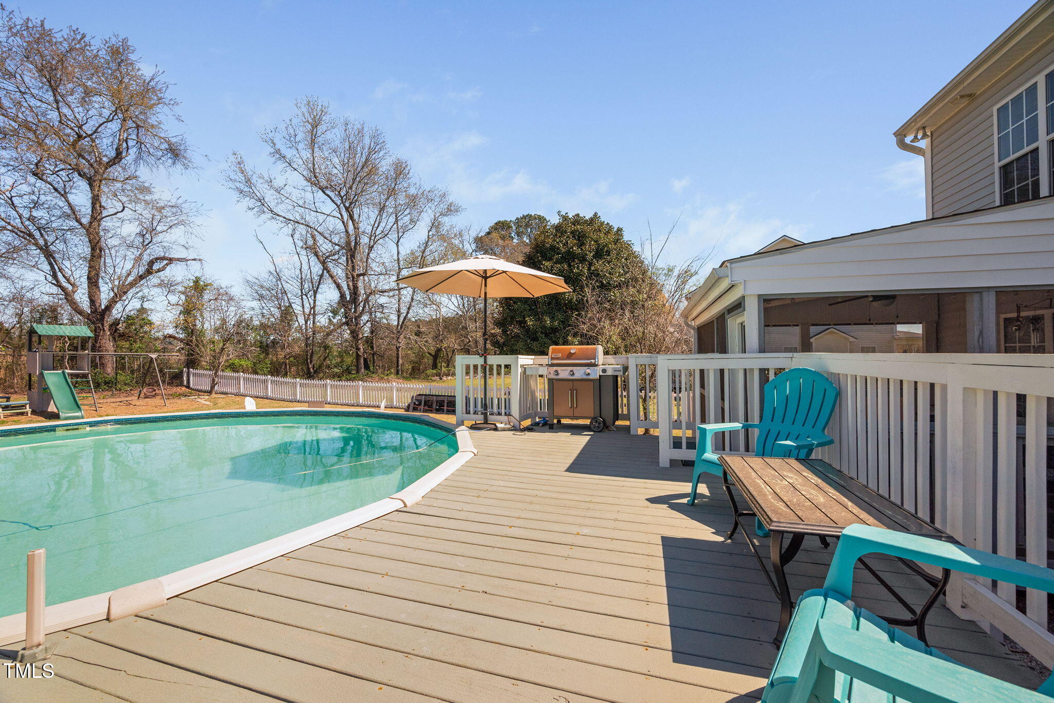 Undisclosed Address Garner, NC 27529 - Photo 26 of 35 a view of a patio with wooden floor