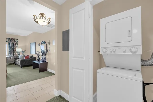 a view of living room washer and dryer