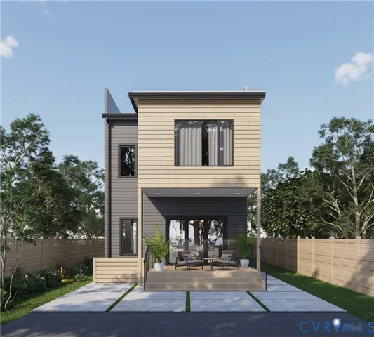 a house view with a outdoor space