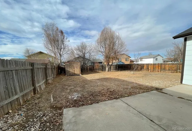 a backyard of a house