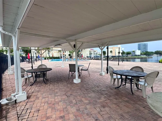 a view of outdoor space with seating area