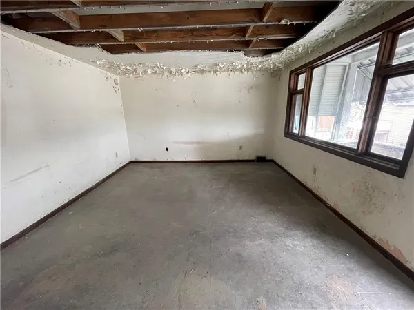 a view of a room with an empty space